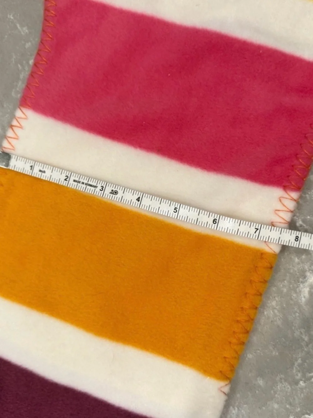 Vintage Old Navy Felt Christmas Stocking Pink Yellow Floral Gem Holiday Decor